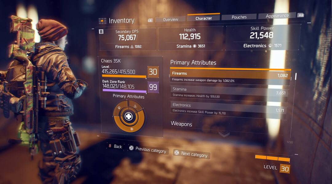 The Division Dark Zone Maximum Rank