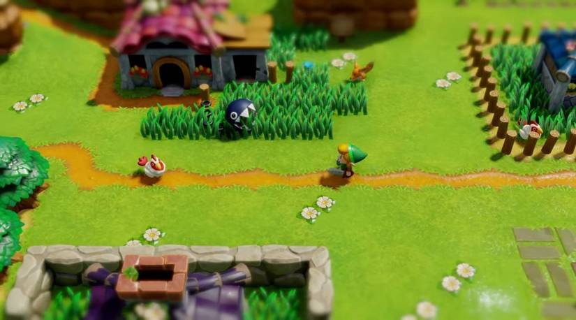 the legend of zelda: link's awakening gameplay chain chomp