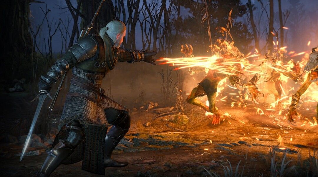 Witcher 3 Sales Split is 30/70 for PC and Consoles - Geralt fire