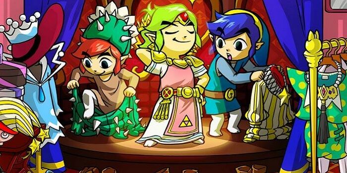 The Legend of Zelda: Tri Force Heroes Release Date Announced - Cross dressing Link