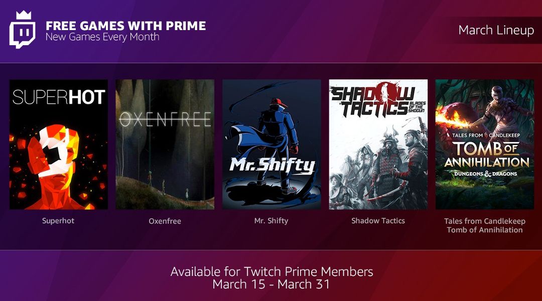 twitch free games with prime march april 2018