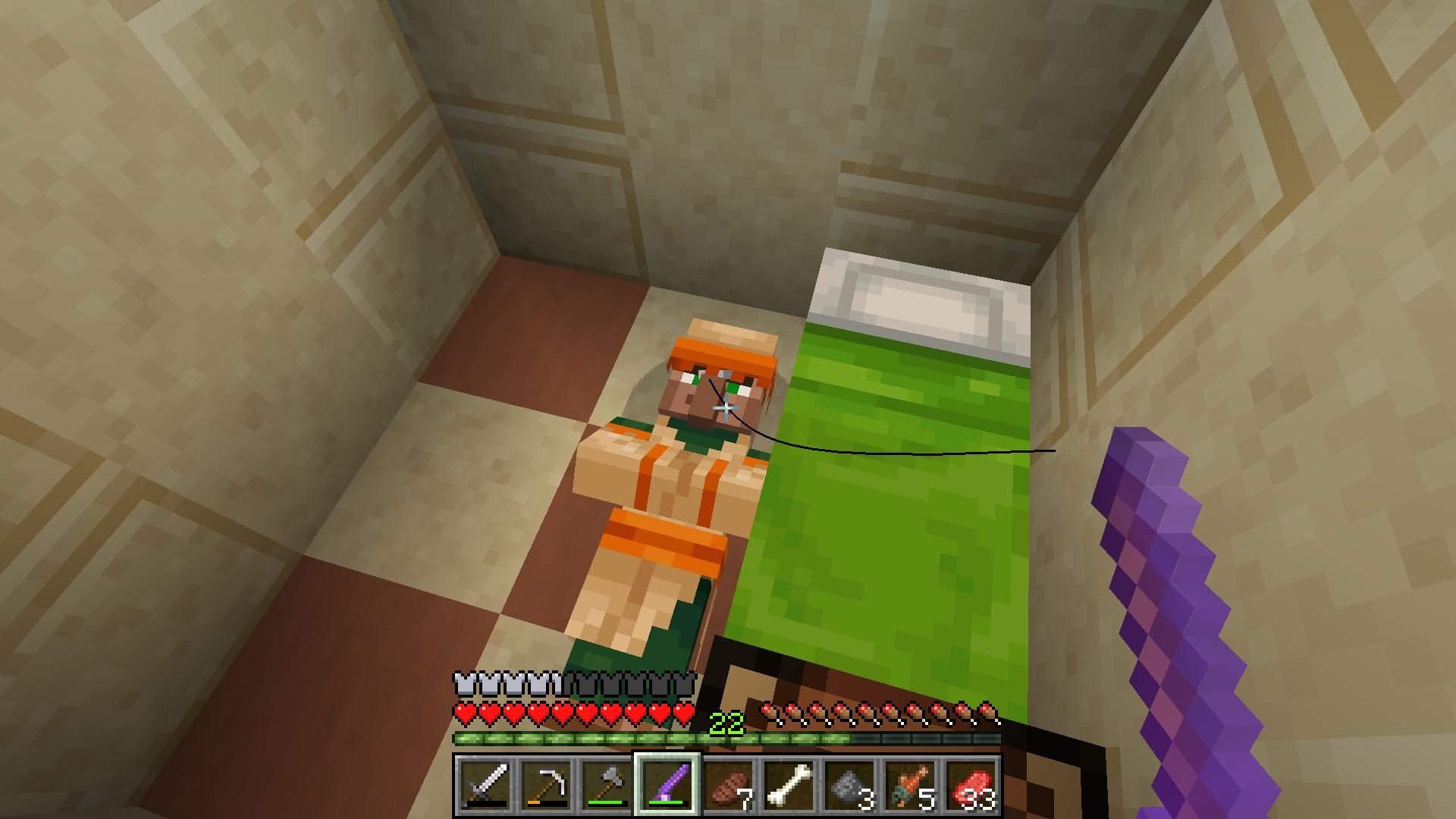 twitter fishing pole villager minecraft bed update mojang