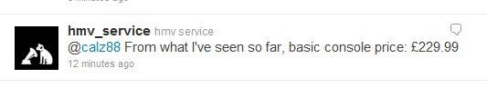 HMV Twitter UK Price