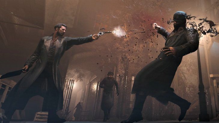 Vampyr's protagonist introduces a baddie to his pistol.