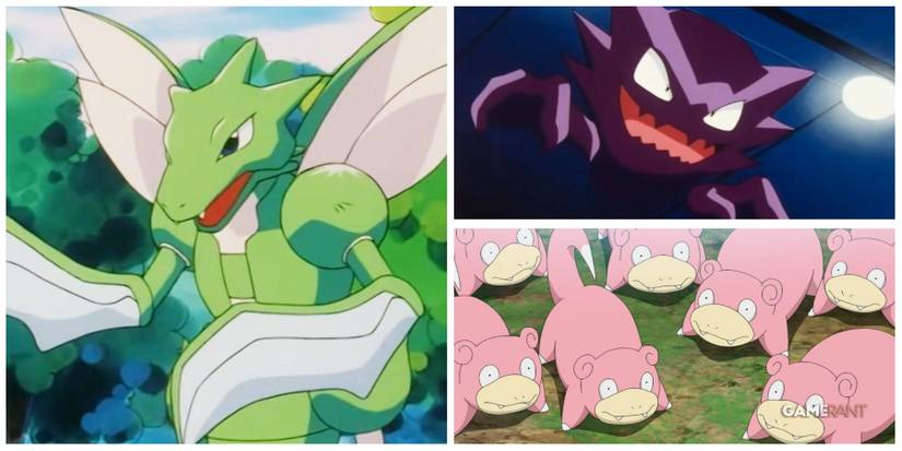 pokemon anime scyther haunter slowpoke