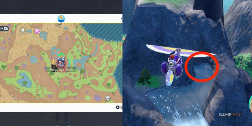 firescourge shrine location pokemon scarlet violet