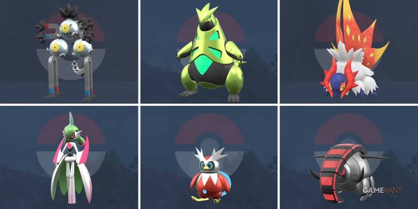Six of the Paradox Pokemon that can be found in Pokemon Scarlet & Violet
