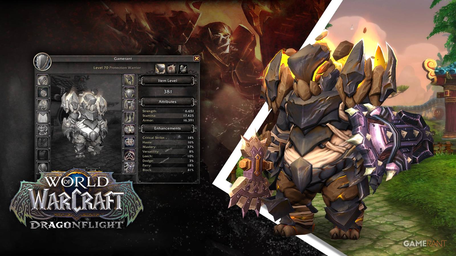 prot warrior STATS world of warcraft dragonflight