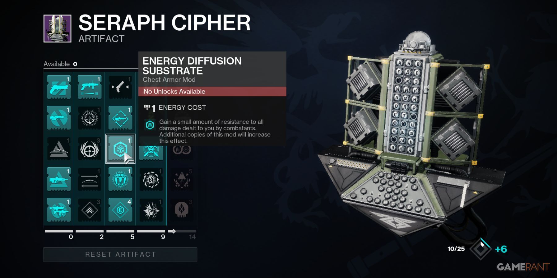 Destiny 2 Energy Diffusion Substrate