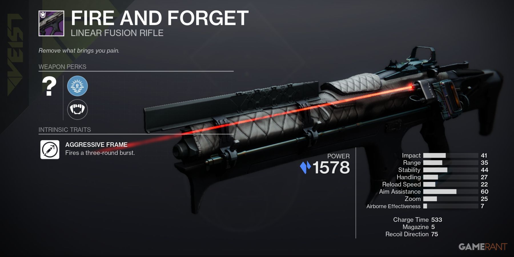 Destiny 2 Fire And Forget Linear Fusion Rifle