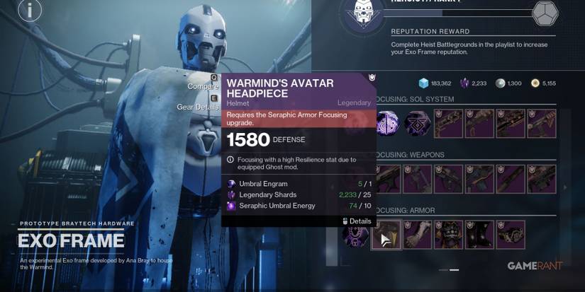 Destiny 2 Seraphic Armor Focusing