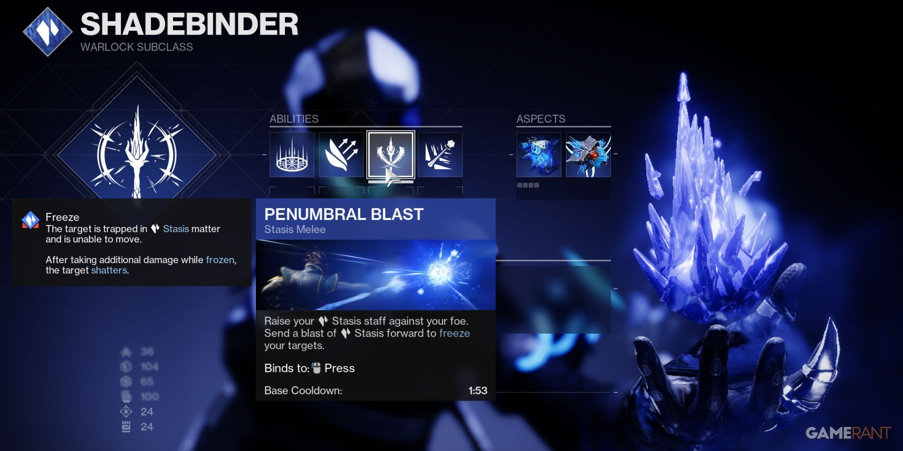 Destiny 2 Shadebinder Penumbral Blast Melee Ability