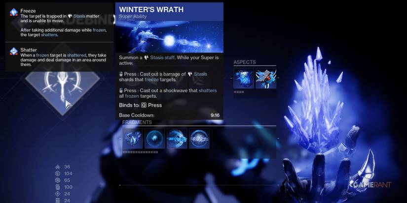 Destiny 2 Warlock Stasis Super