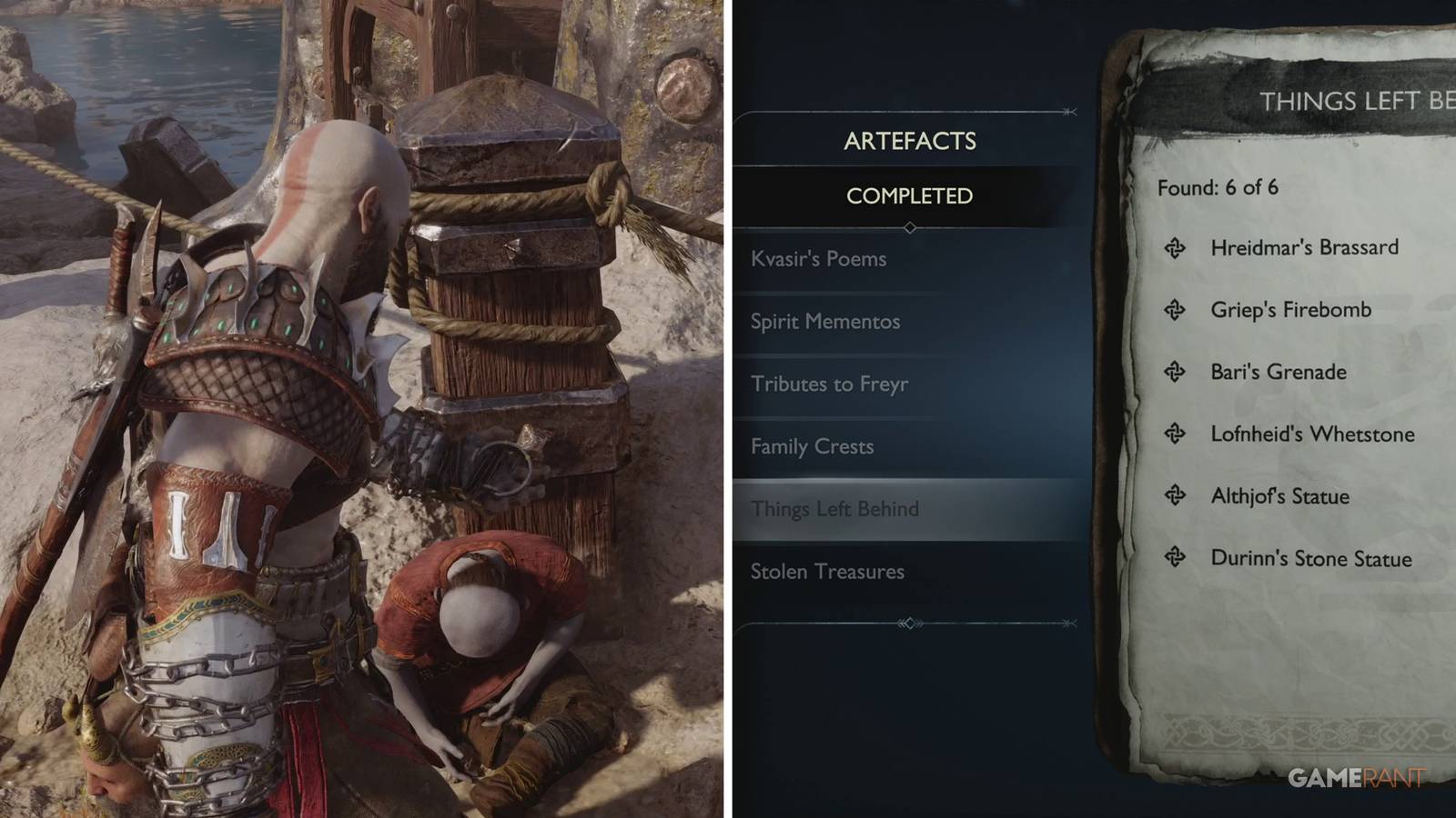 God of War Ragnarok: Where to Find All Things Left Behind (Svartalfheim Artefacts)