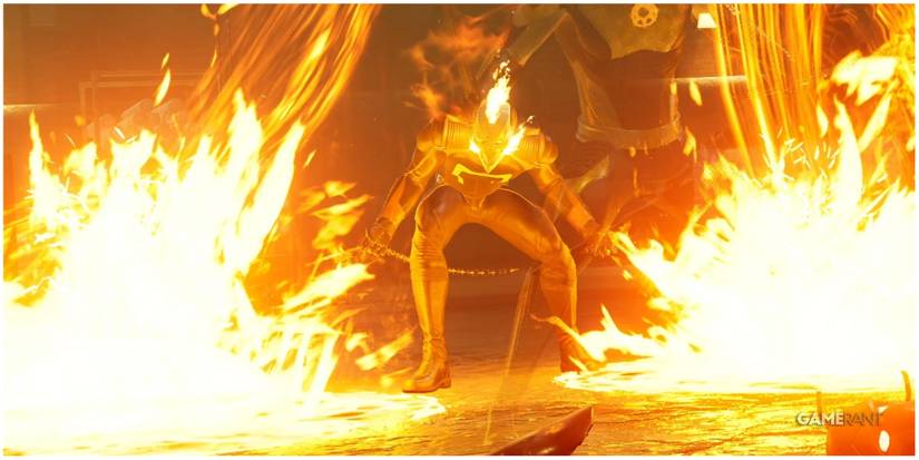 Marvel's Midnight Suns Ghost Rider Using An Ability