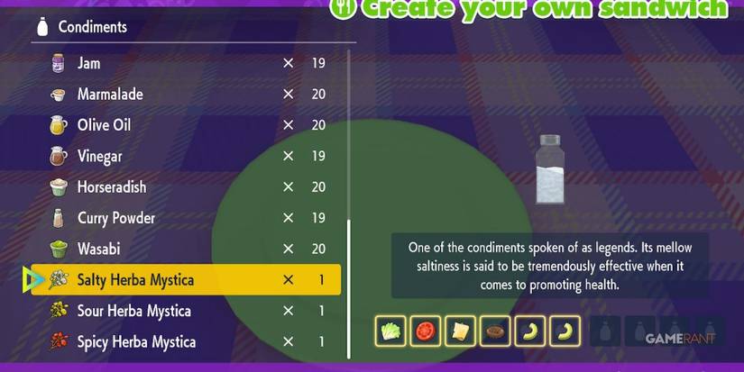 pokemon scarlet violet sandwich creative mode