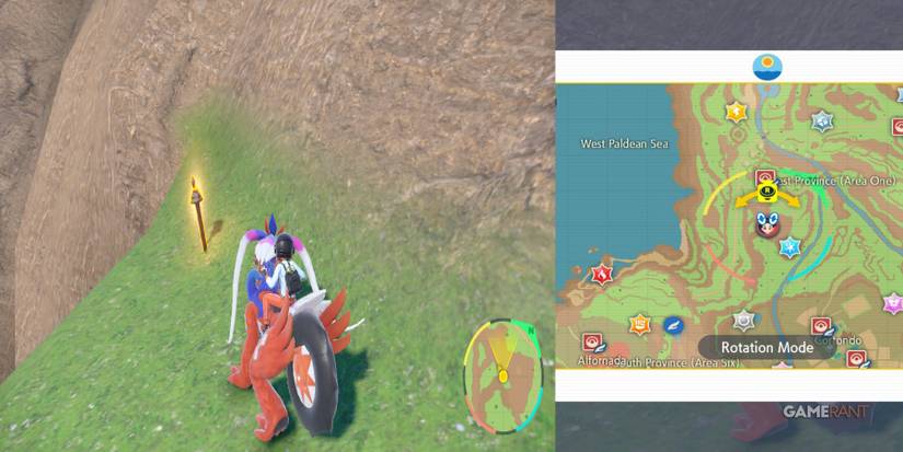 Pokemon Scarlet Violet-Yellow Stake 2 second location