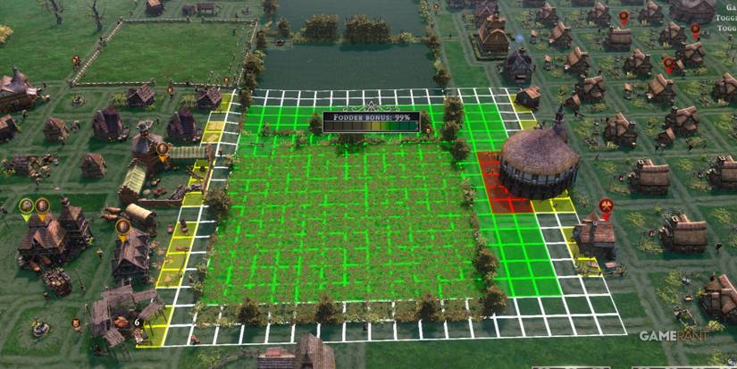 Farthest Frontier Setting A Good Grazing Area For Cattle