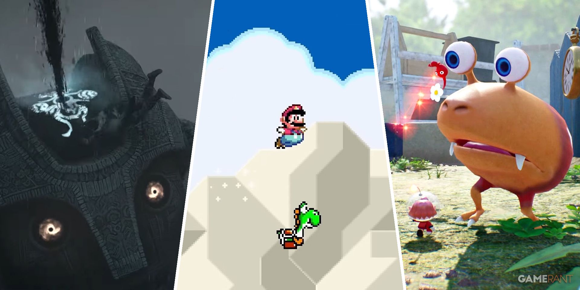 Games that Make You Feel Like the Bad Guy (Shadow of the Colossus, Super Mario World, and Pikmin 3)