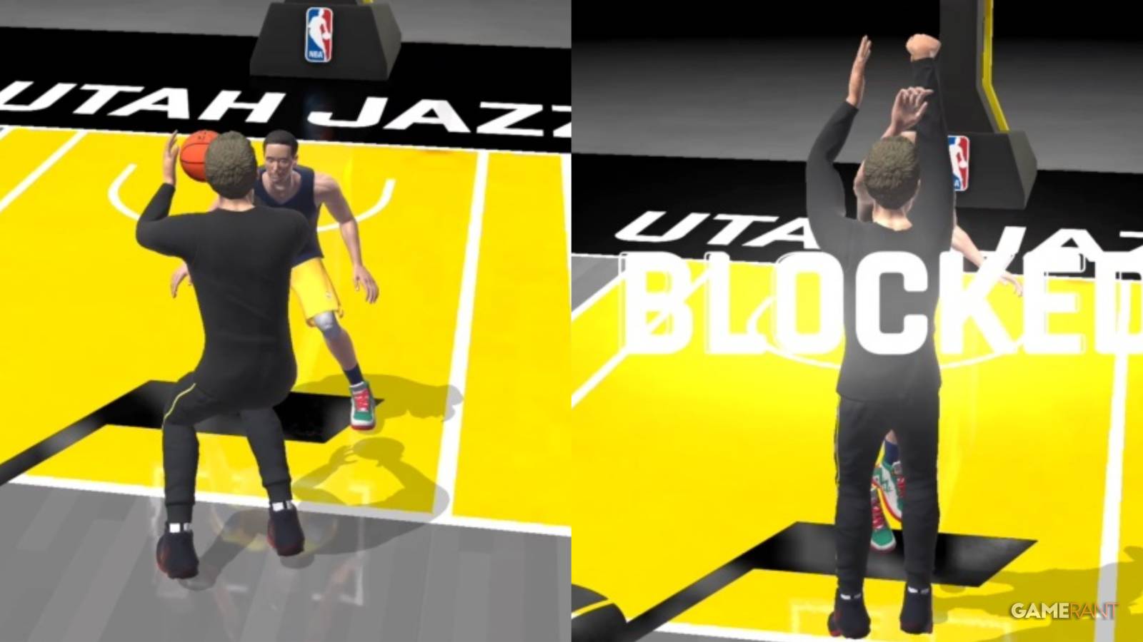 NBA All-World Blocking Shots Collage