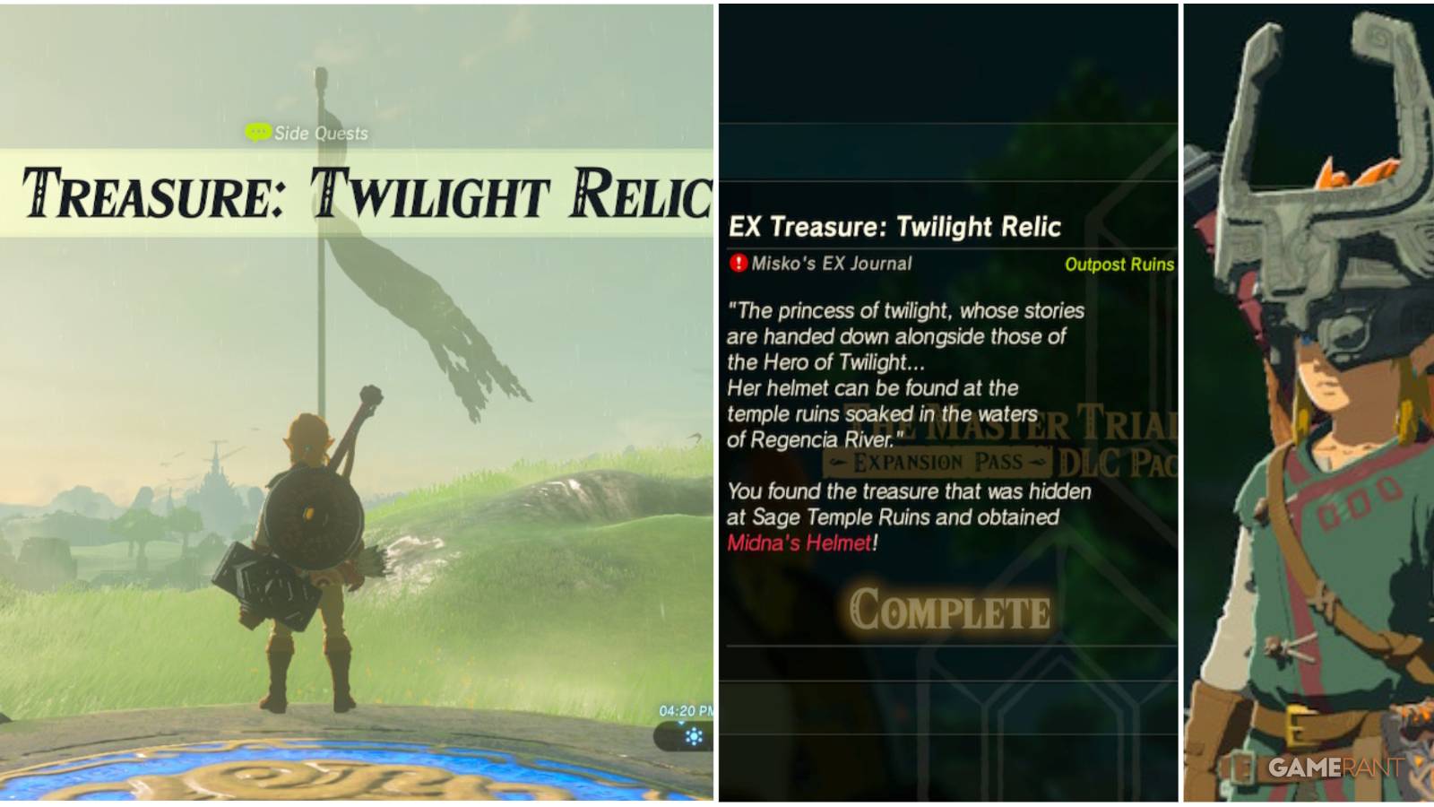 loz botw midna's helmet