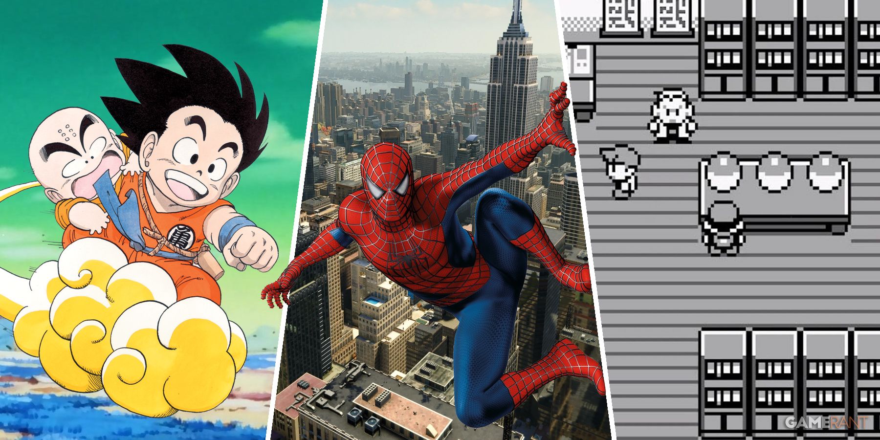 Dragon Ball, Spider-Man, and Pokemon