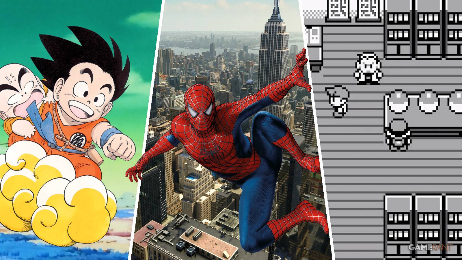 Dragon Ball, Spider-Man, and Pokemon