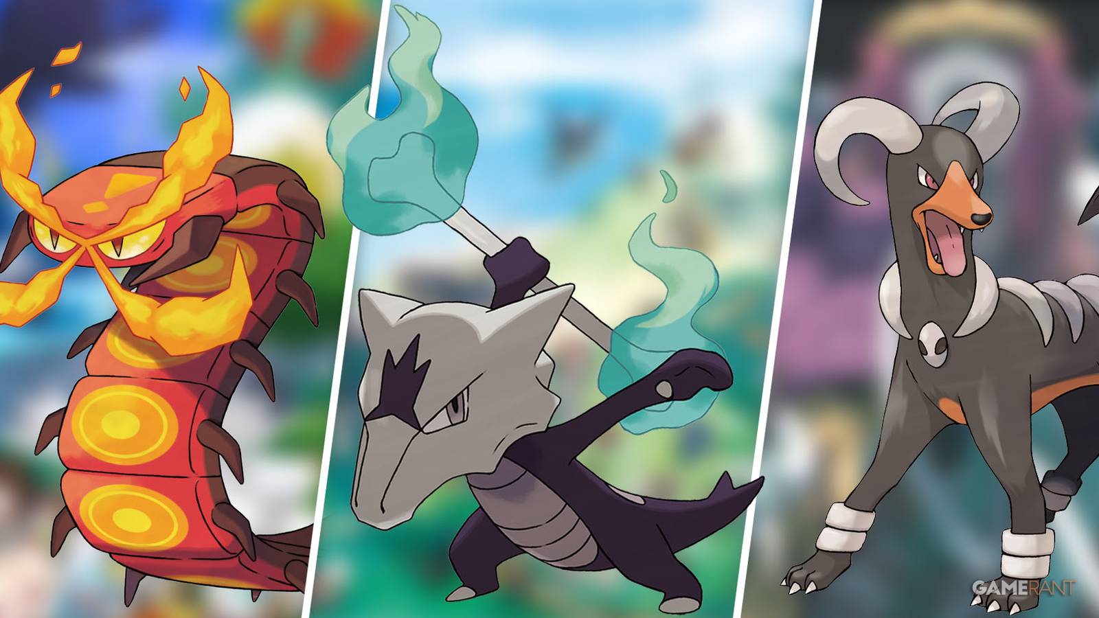 Centiskorch, Alolan Marowak & Houndoom