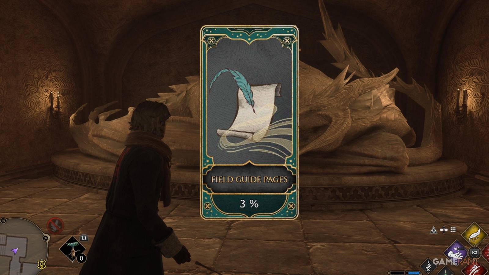 hogwarts legacy sleeping dragon statue