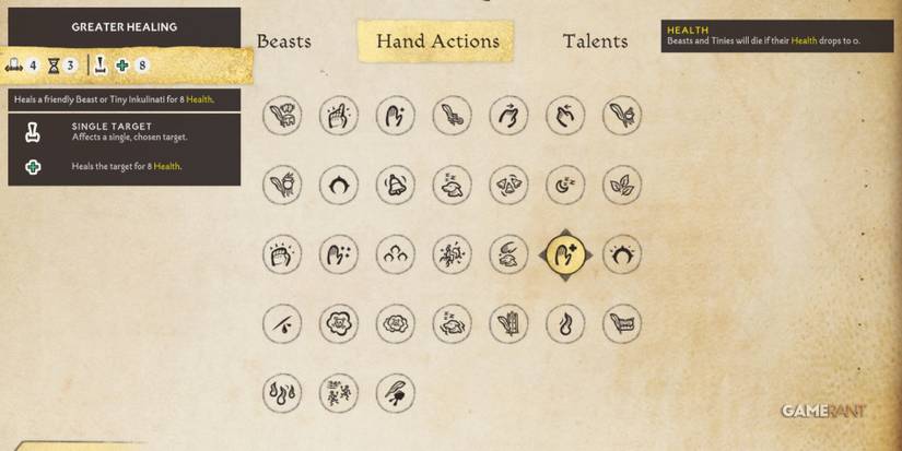 Inkulinati Greater Healing In The Bestiary