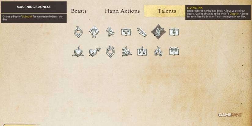 Inkulinati Mourning Business Talent In The Bestiary