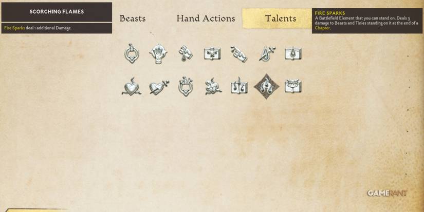 Inkulinati Scorching Flames Talent In The Bestiary