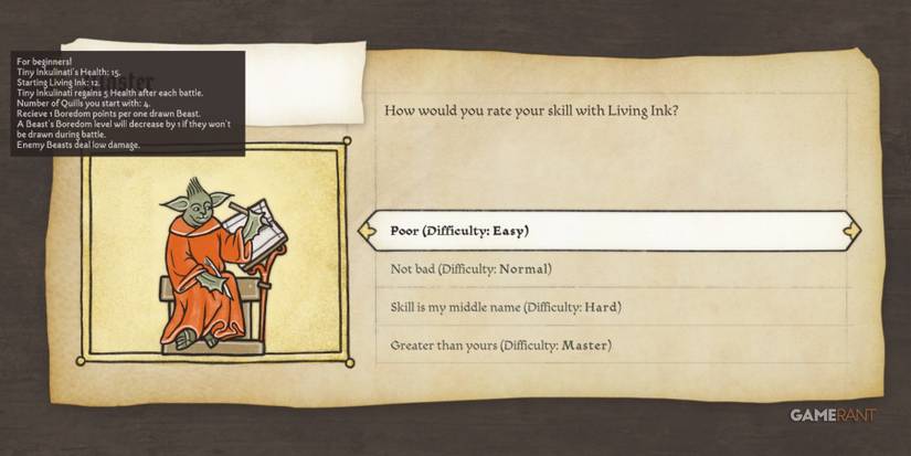 Inkulinati Selecting The Easiest Difficulty