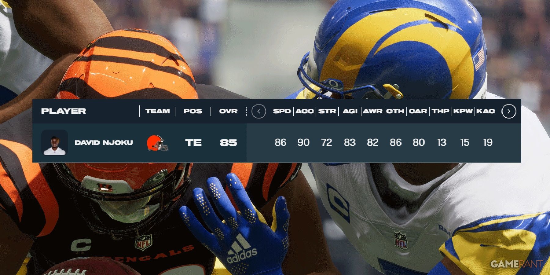 Madden NFL 23 Postseason David Njoku Player Rating