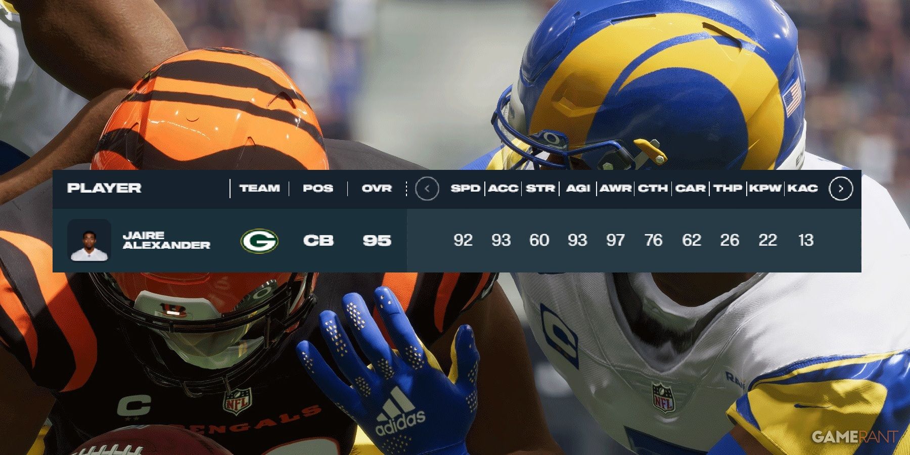 Madden NFL 23 Postseason Jaire Alexander Player Rating