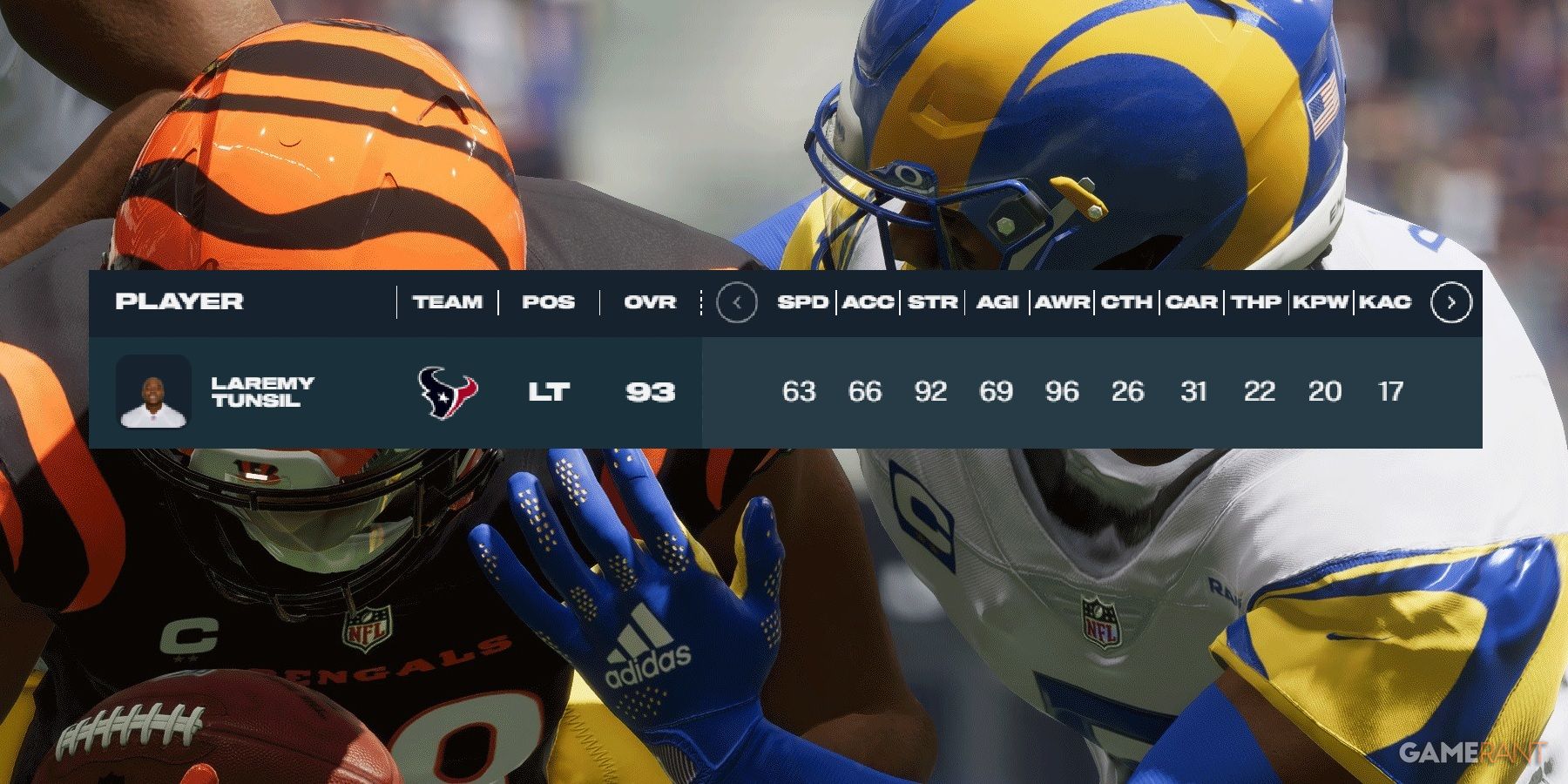 Madden NFL 23 Postseason Laremy Tunsil Player Rating