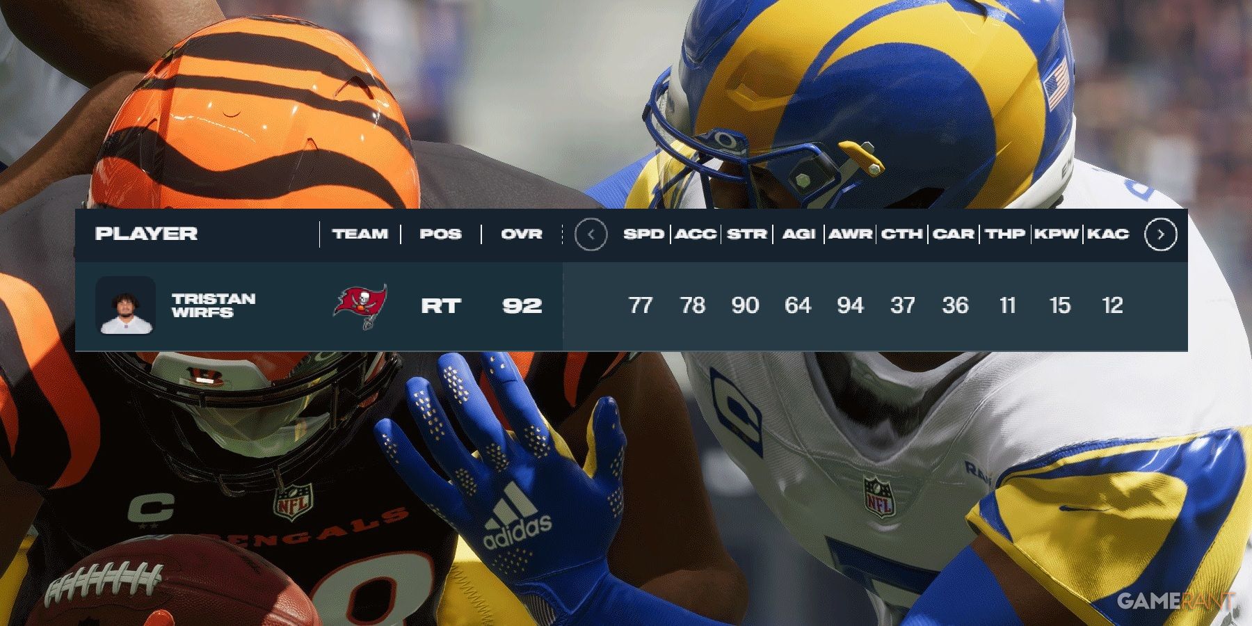 Madden NFL 23 Postseason Tristan Wirfs Player Rating