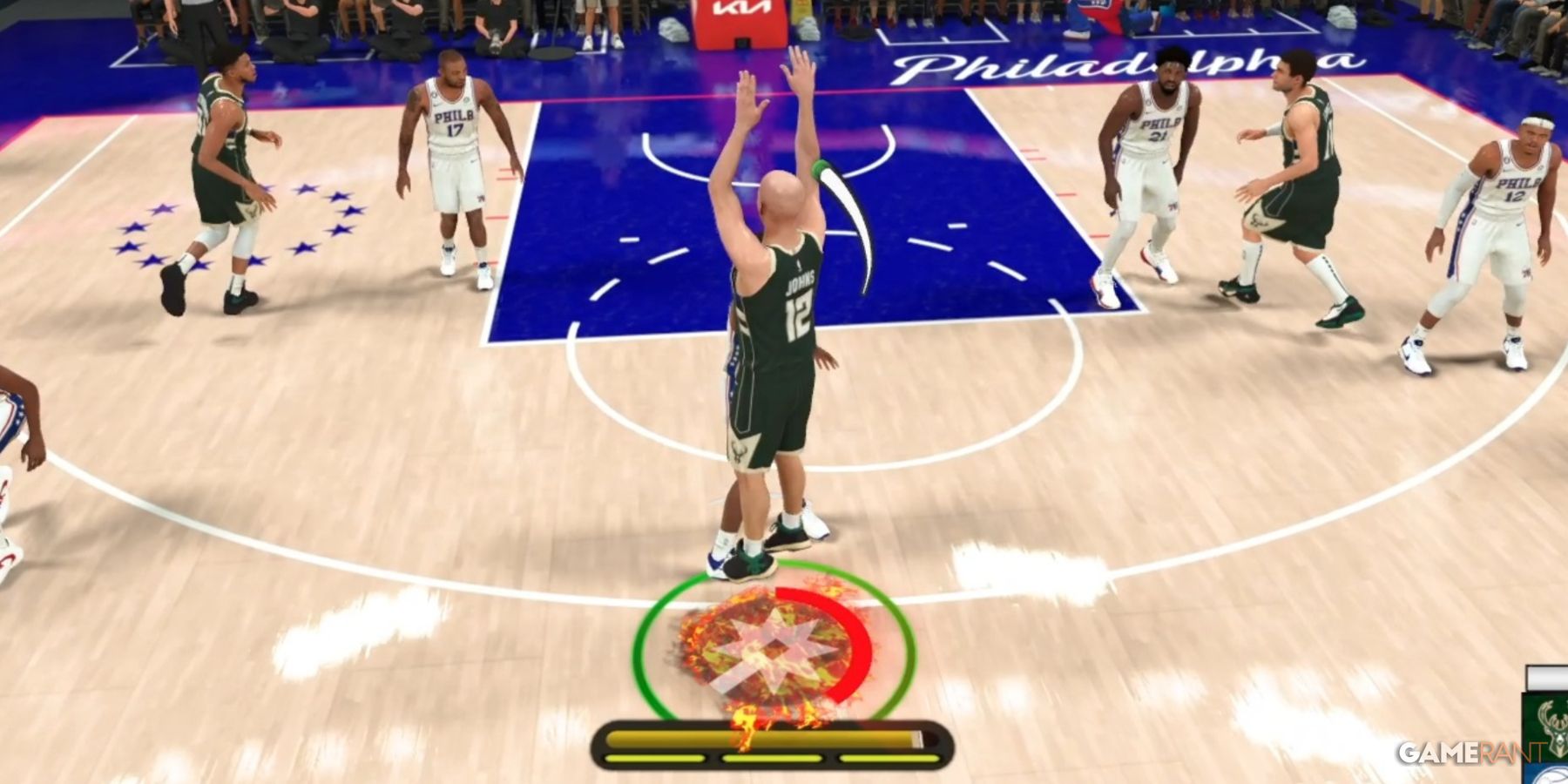 NBA 2K23 Landing A Contested Shot With A Short Guard