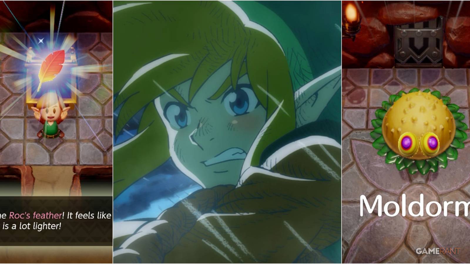 zelda links awakening walkthrough tail cave moldorm witch rocs feather