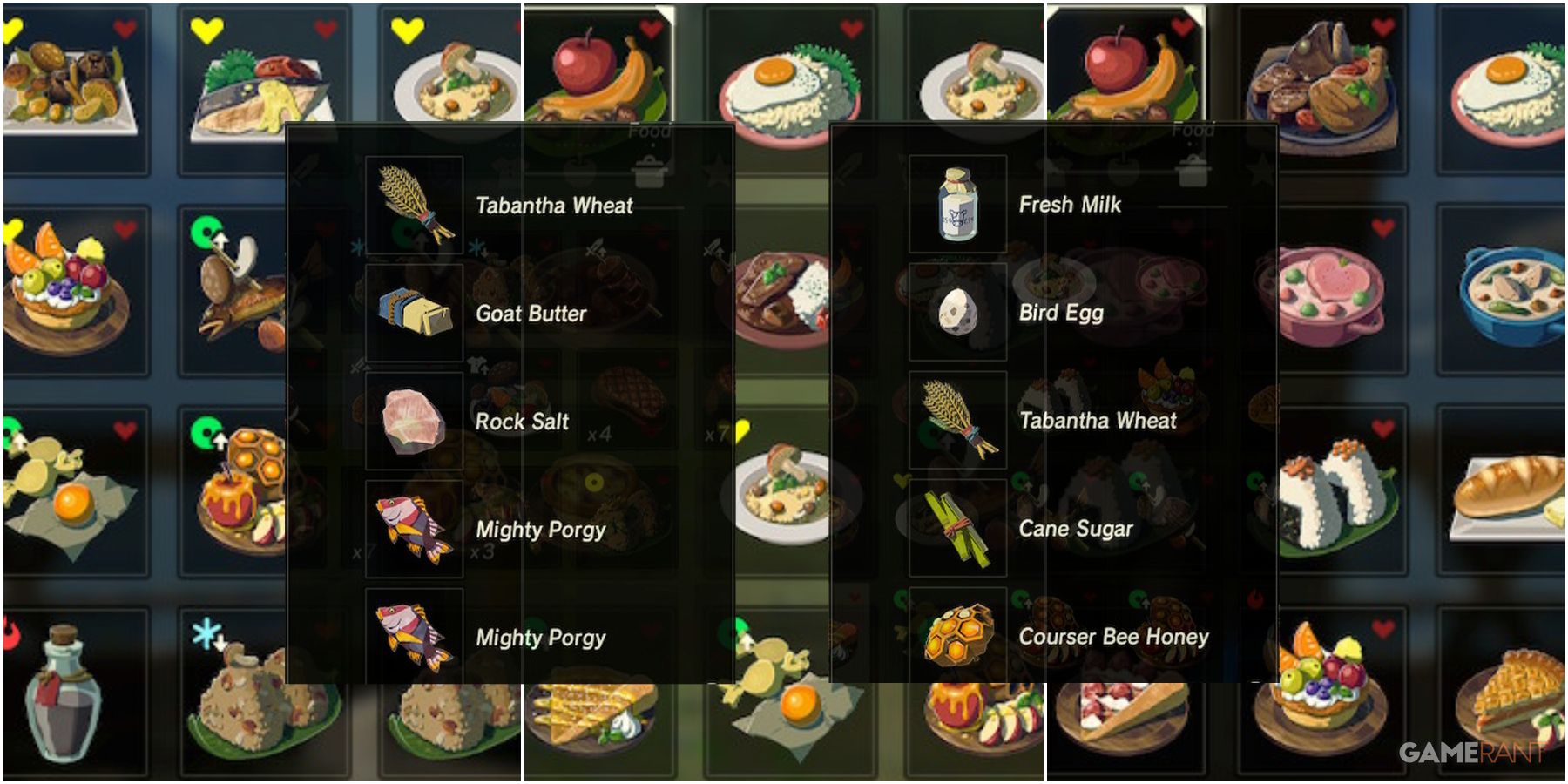 Zelda: BotW - All Recipes