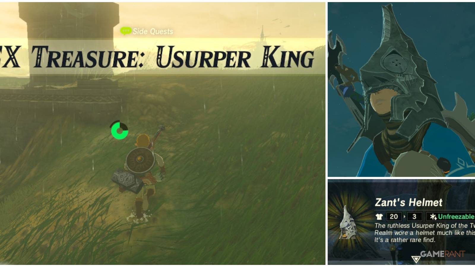 loz botw zant's helmet feature