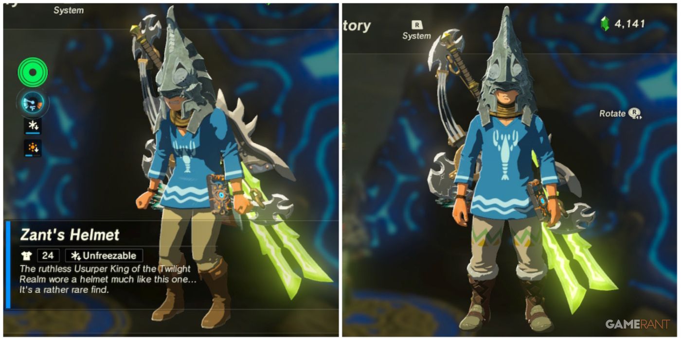 loz botw zant's helmet