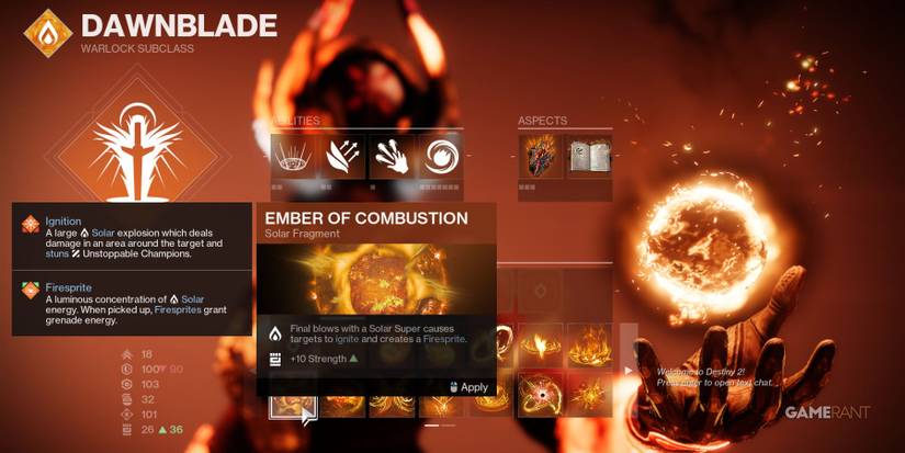 Destiny 2 Ember of Combustion Solar Fragment