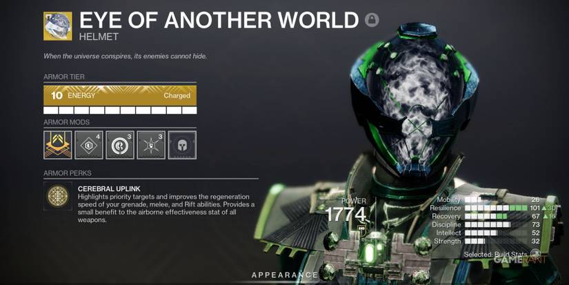 Destiny 2 Eye Of Another World Warlock Exotic Helmet