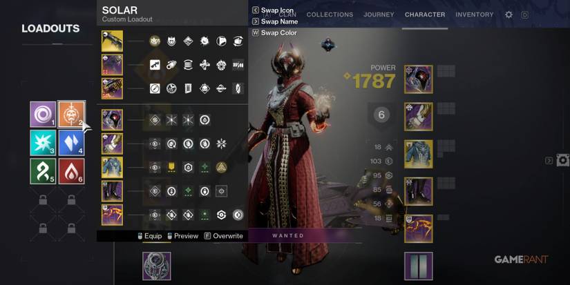 Destiny 2 Loadout Screen