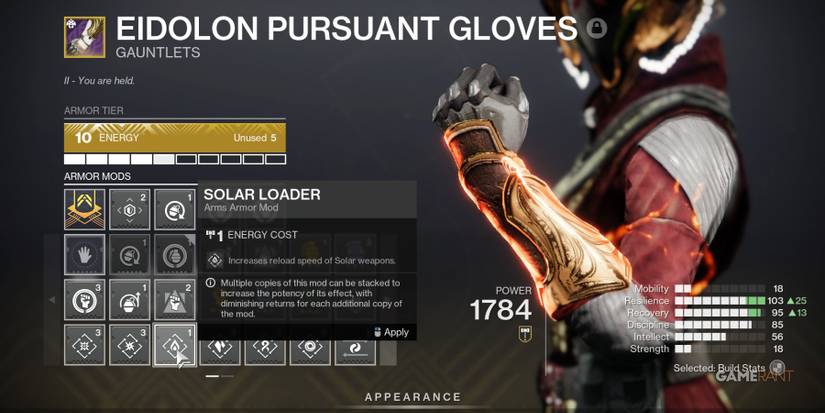 Destiny 2 Solar Loader Mod