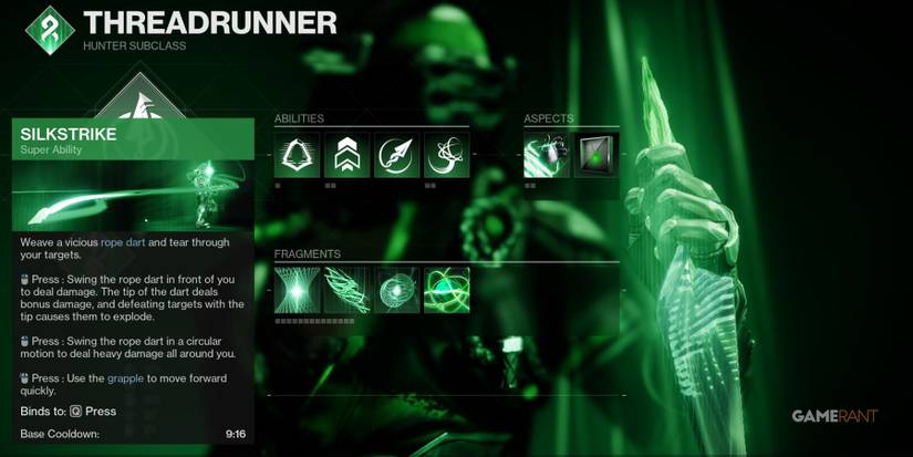 Destiny 2 Strand Hunter Silkstrike Super