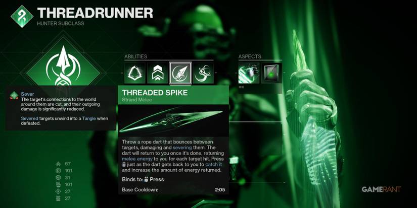 Destiny 2 Strand Hunter Threaded Spike Melee