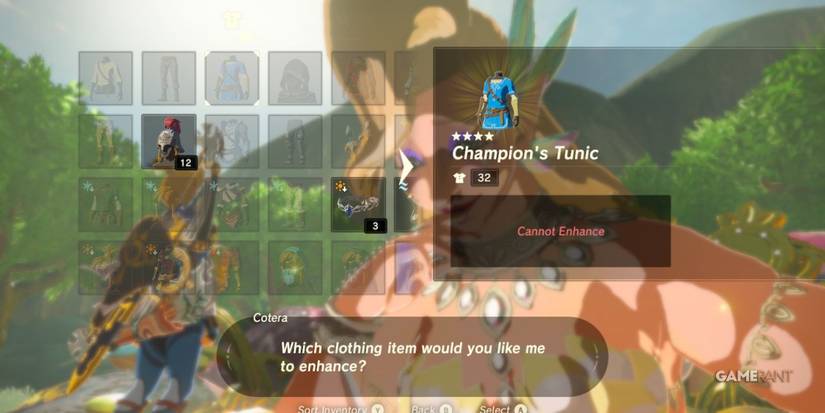 loz botw champion tunic upgrade