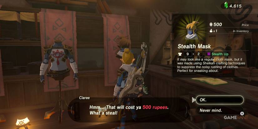 loz botw sheikah set kakariko village shop